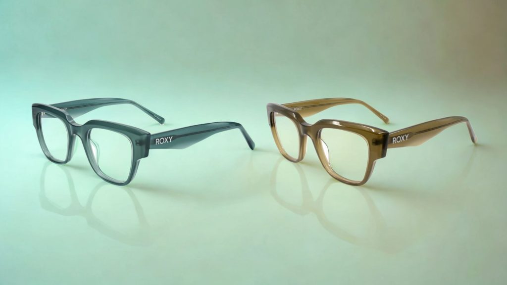 (Left) Roxy RX4005 verdigris green eyeglasses (Right) Roxy RX4005 khaki green eyeglasses