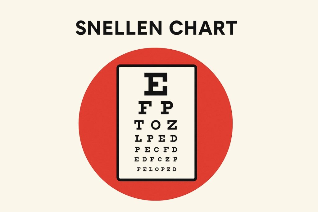Illustration of a Snellen chart