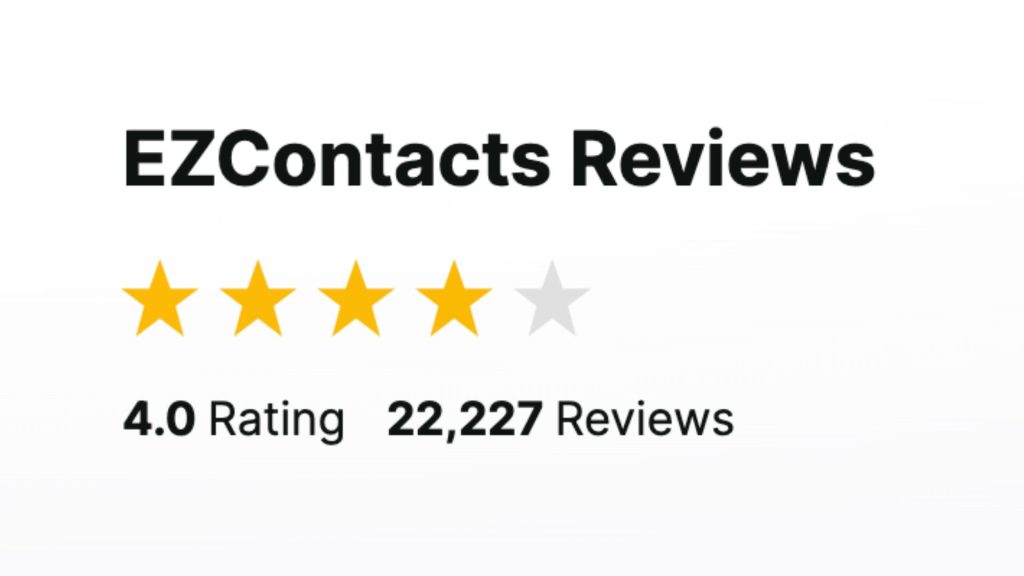 EZContacts Reviews.io Profile: 22,227 reviews and a 4.0-star rating