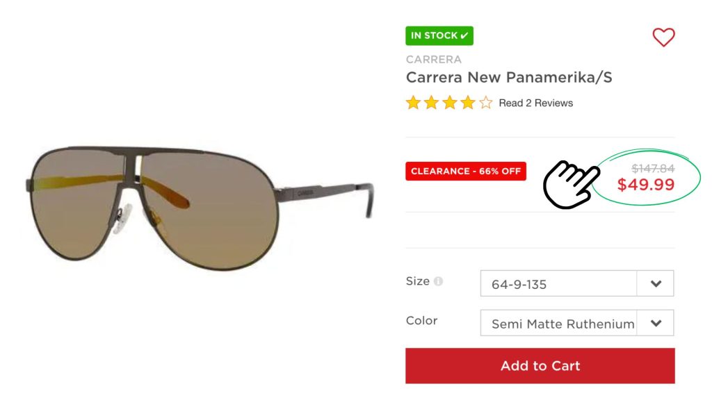 Carrera New Panamerika/S full-rim, teardrop-shaped men's sunglasses in Semi Matte Ruthenium with orange-tinted lenses