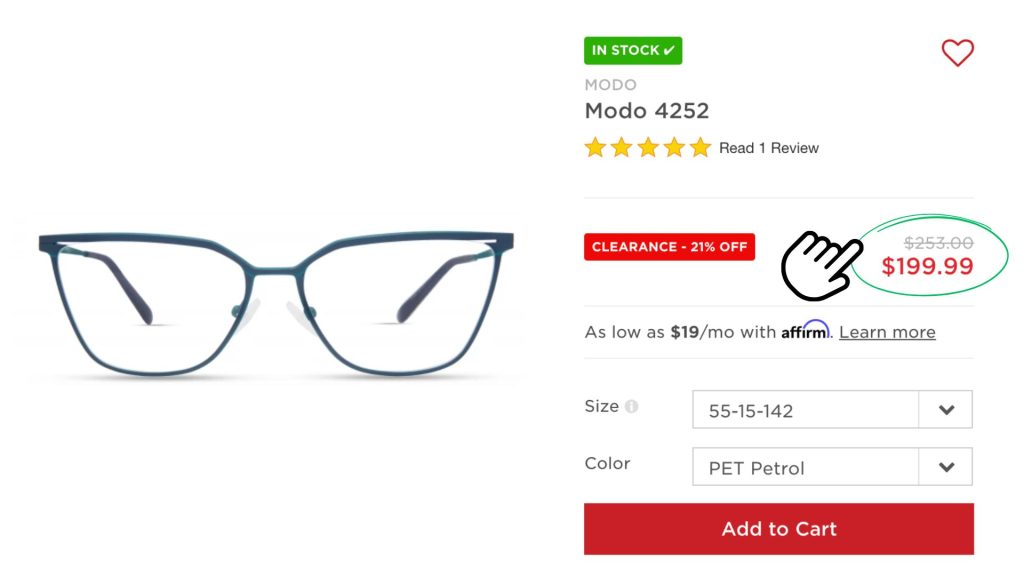 Modo 4252 women's cat-eye glasses featuring Petrol full-rim, thin metal frames