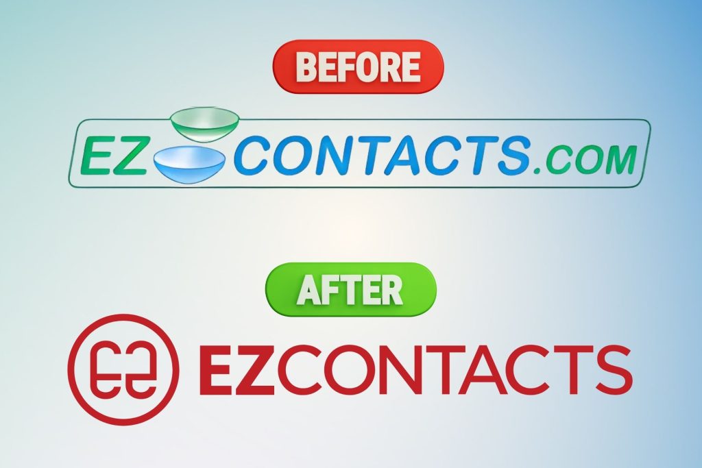 Logos before and after