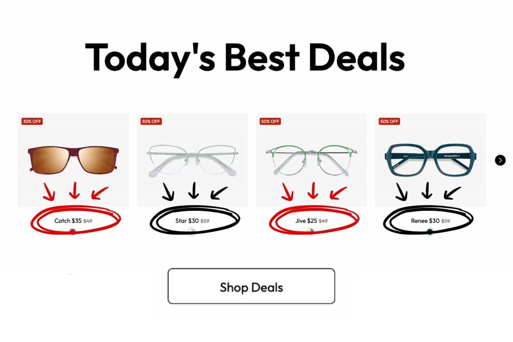 Eye Buy Direct discount own-brand sunglasses selection