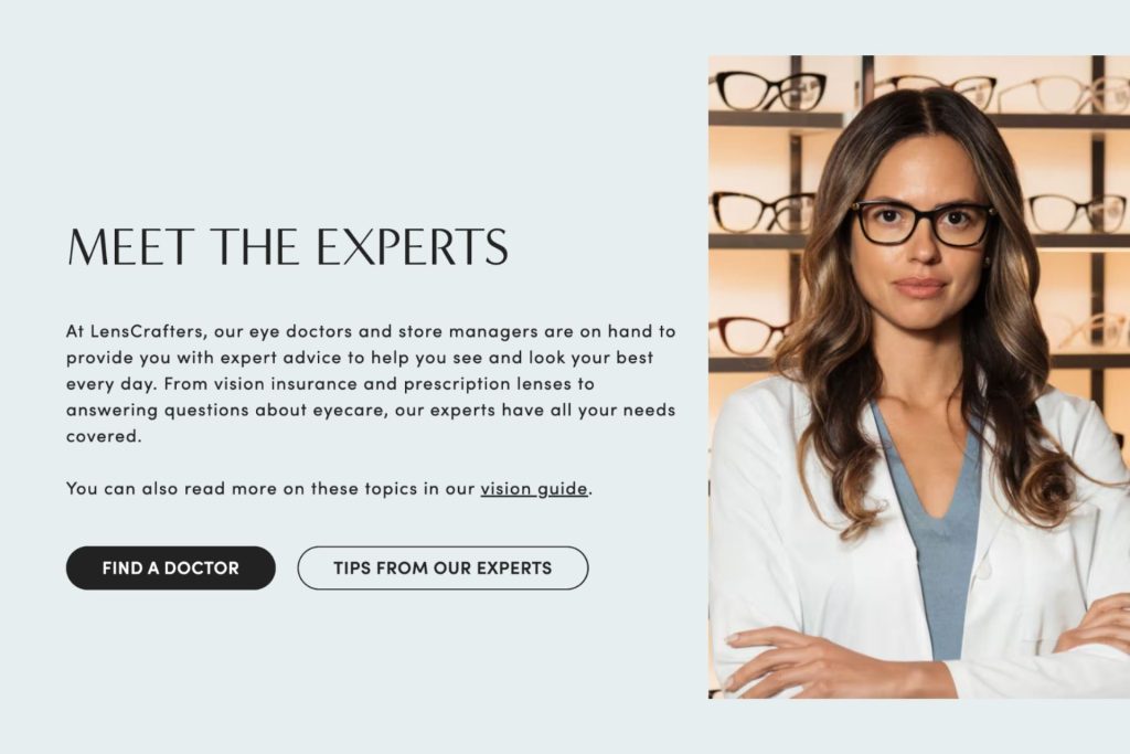 LensCrafters in-store eye doctor