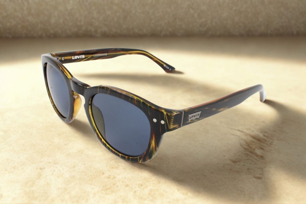 Vintage style brown hued frames with smoke-gray lenses