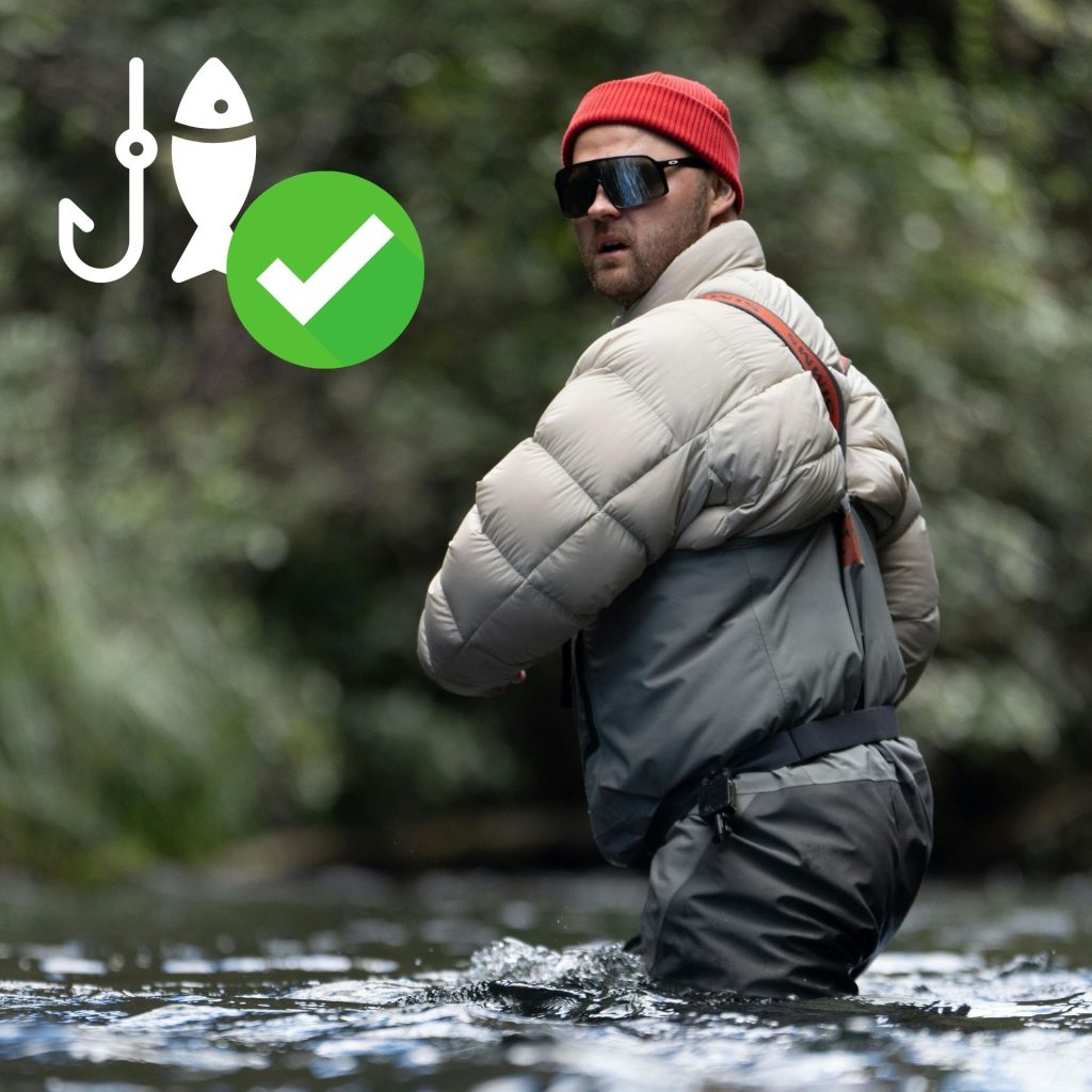 Man flyfishing with fishing sunglasses on