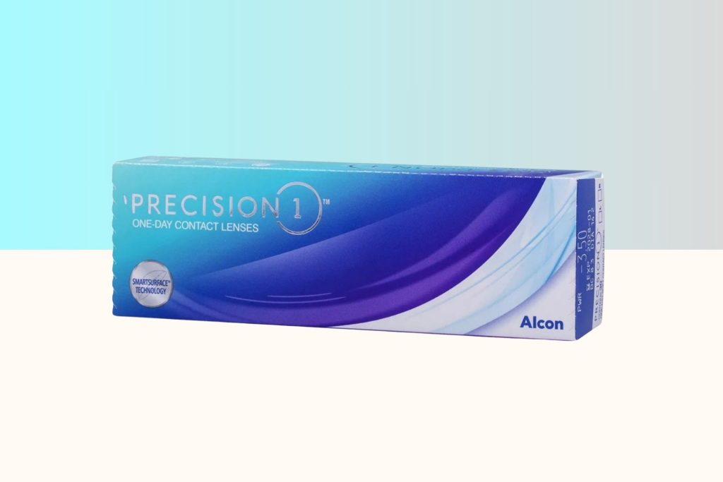 A box of PRECISION1 contact lenses
