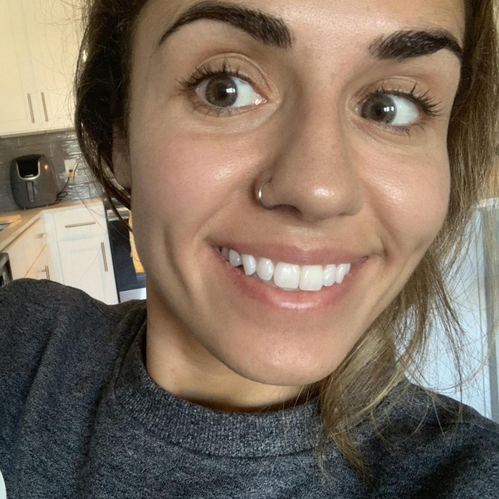 Customer wearing Air Optix Colors