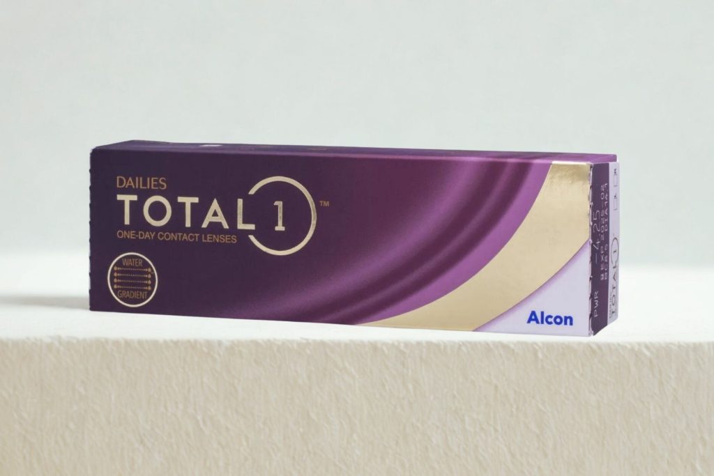 A box of TOTAL1 contact lenses