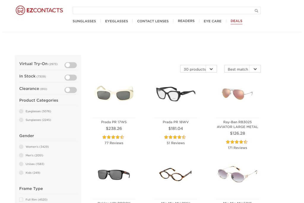 EZContacts deal page