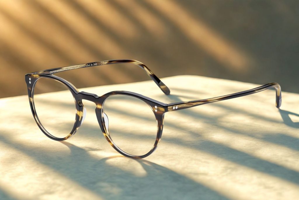 Oliver Peoples OV5183 O'MALLEY glasses featuring round Havana frames