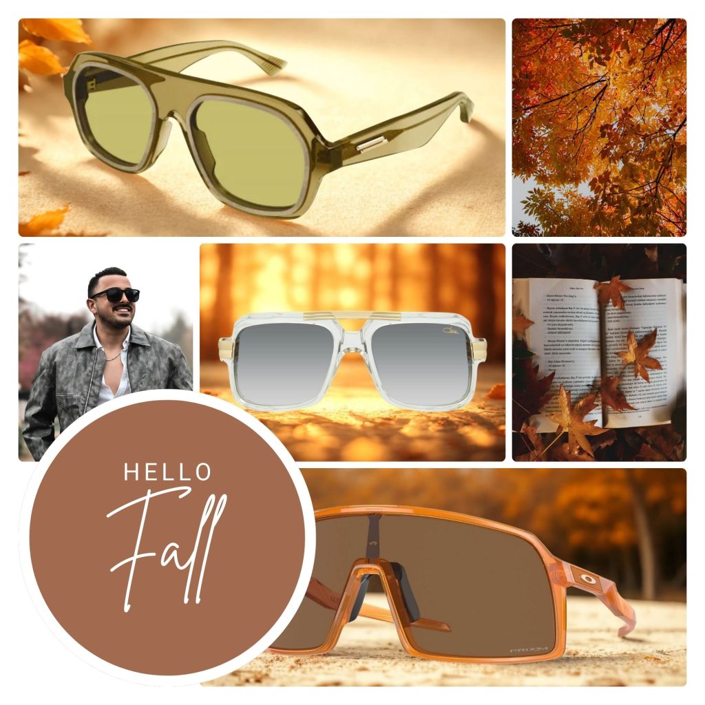 Collage of men’s sunglasses and EZContacts customers