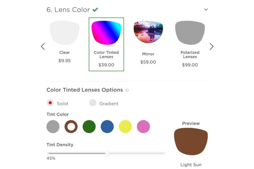 Polarized lenses for glasses