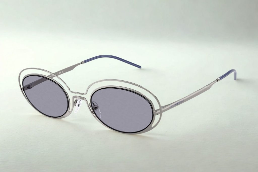 Emporio Armani EA2160 oval sunglasses featuring gunmetal frames