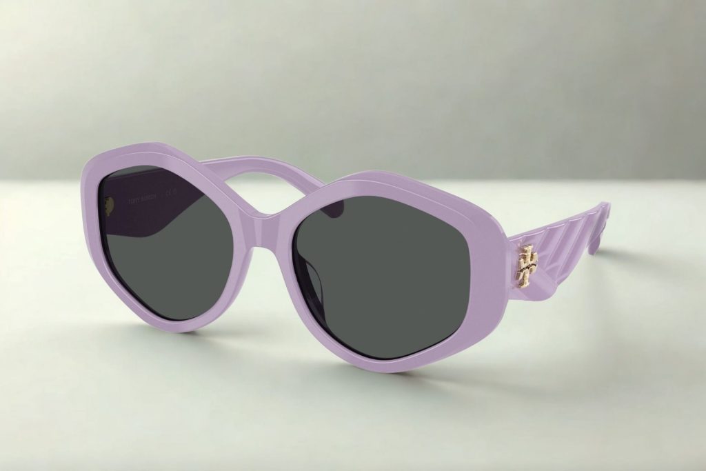 Tory Burch TY7217U lilac geometric sunglasses