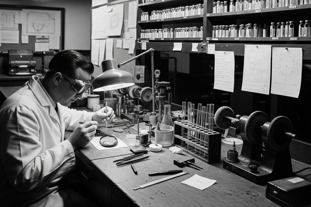 A laboratory back in the early 1960s