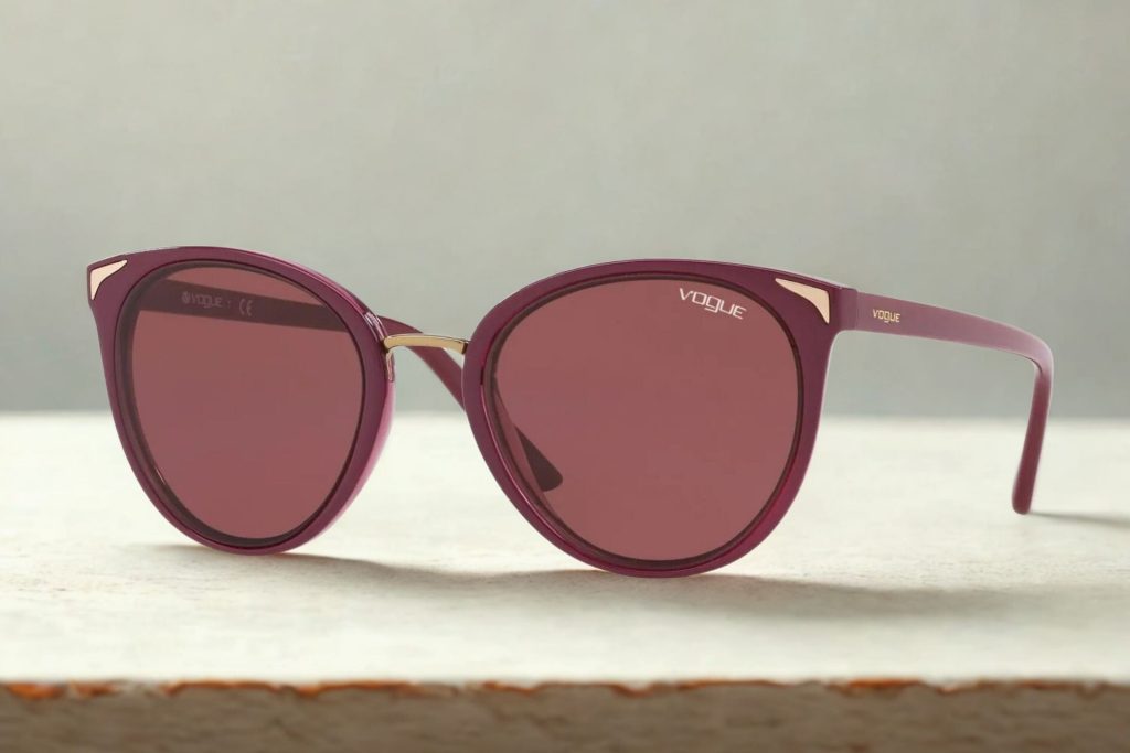 Vogue VO5230S sunglasses featuring burgundy frames