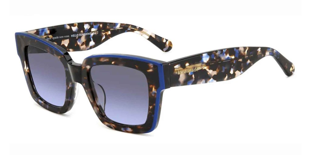 Kate Spade BRYNNE/G/S featuring printed frames and blue-tinted lenses