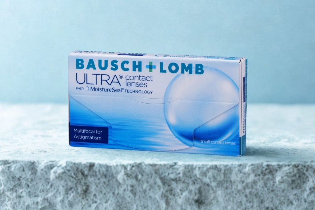 A box of Bausch & Lomb ULTRA Multifocal for Astigmatism