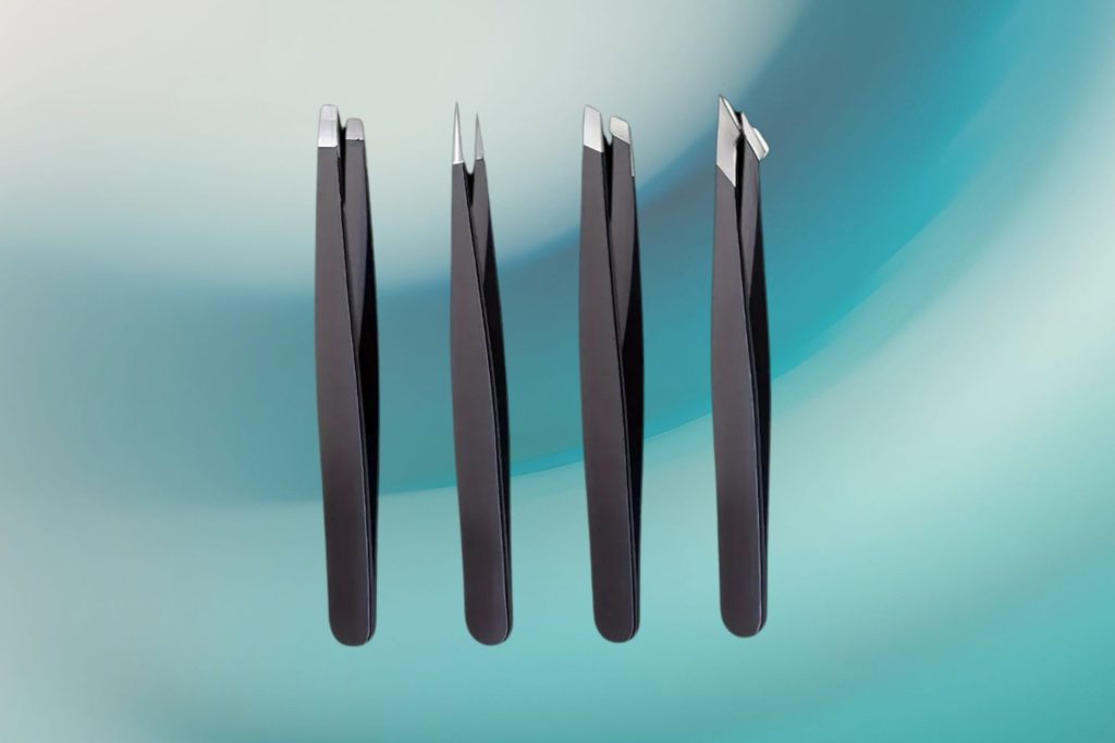 A set of professional tweezers