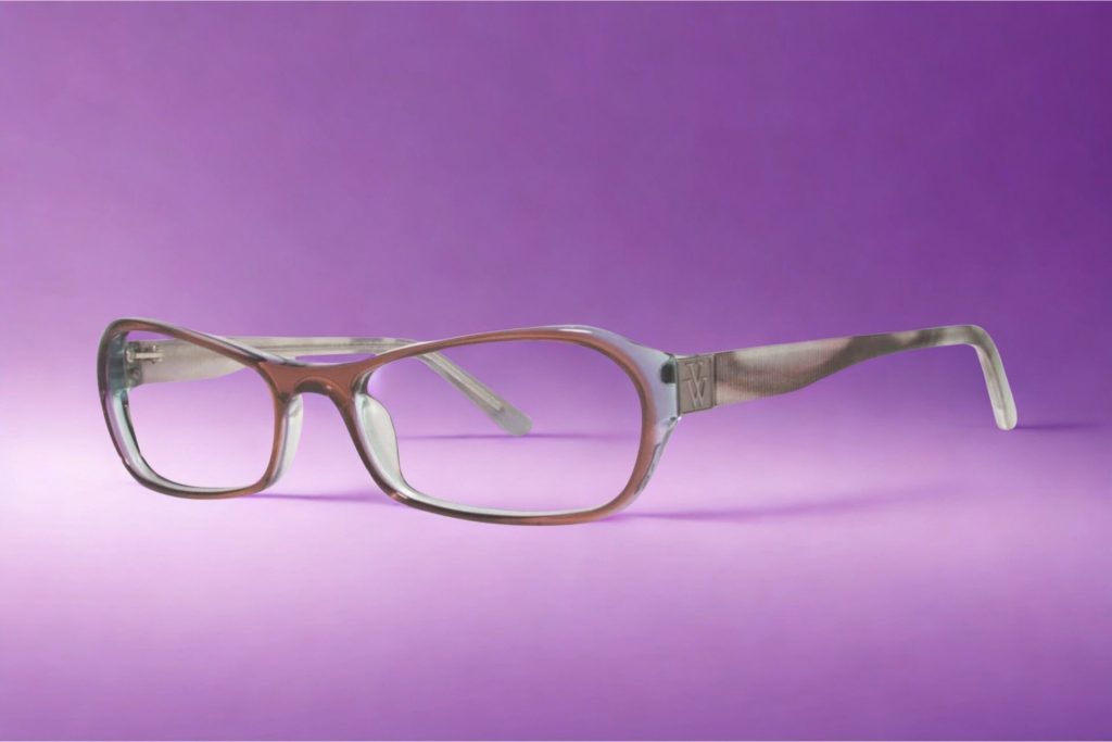 Vera Wang V302 purple patterned glasses