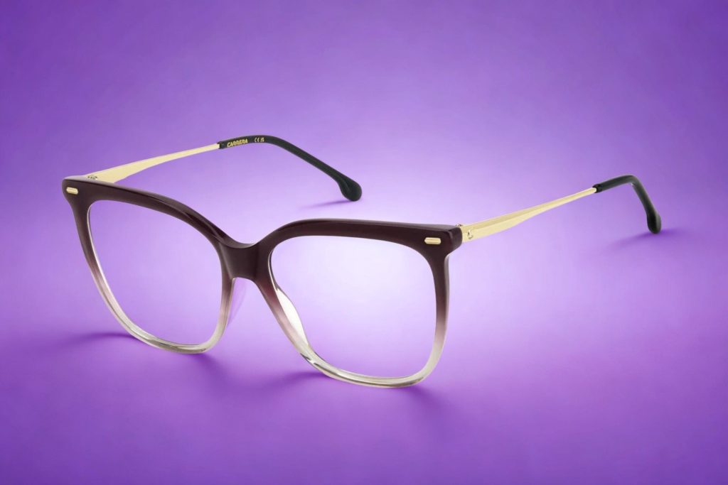 CARRERA 3062 glasses featuring purple and gold frames