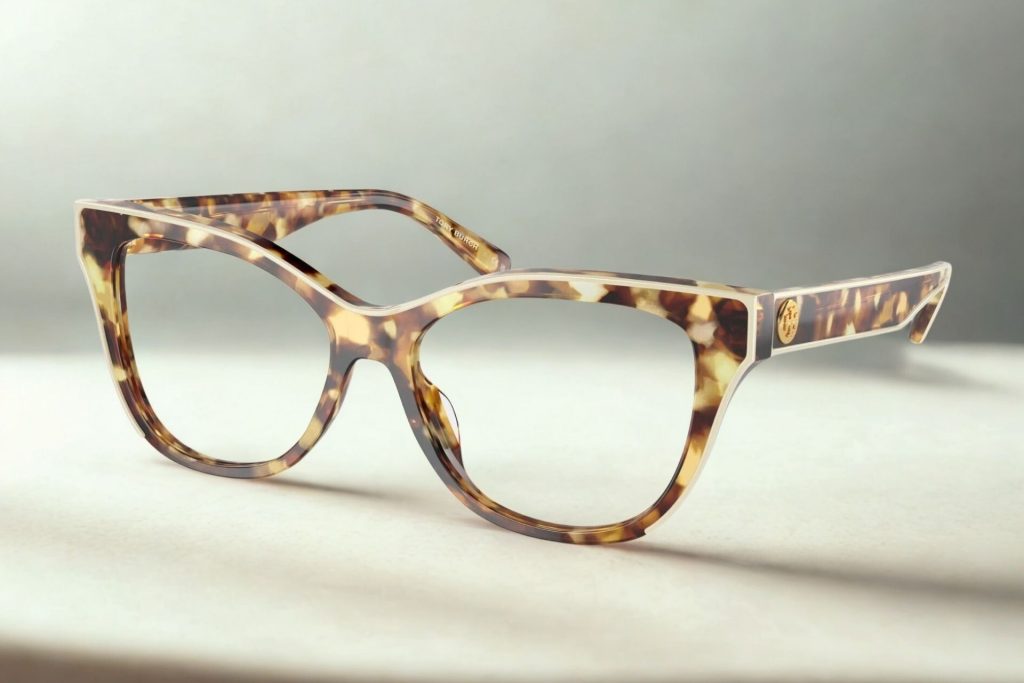 Tory Burch TY2147U cat-eye glasses featuring tortoise ivory frames