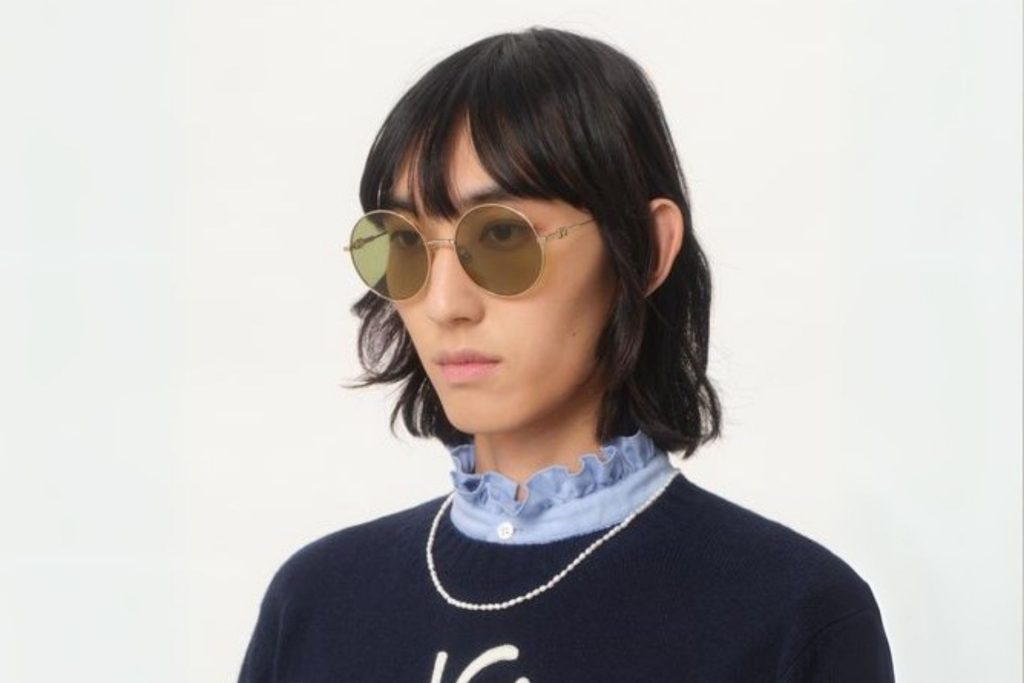 Round Valentino sunglasses, oversized metal frame