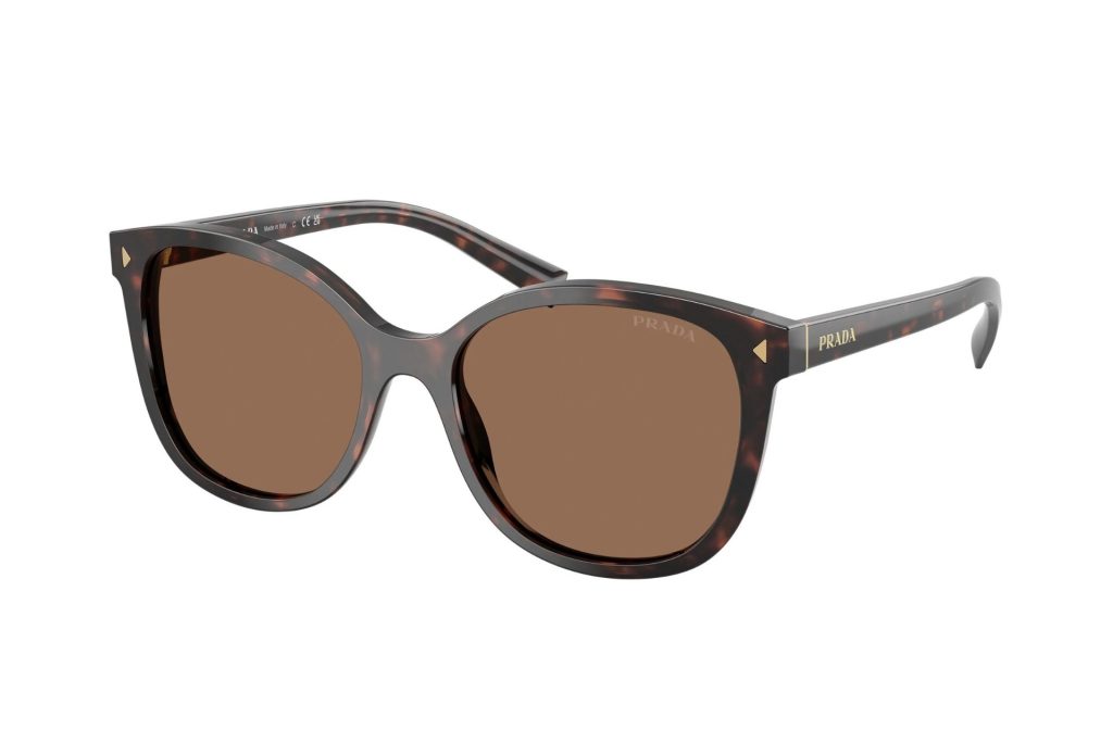 Prada PR 22ZS sunglasses featuring brown frames and lenses