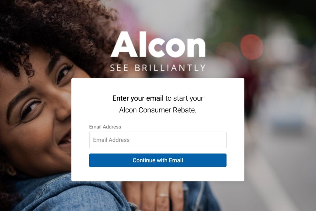 Alcon rewards email sign-up