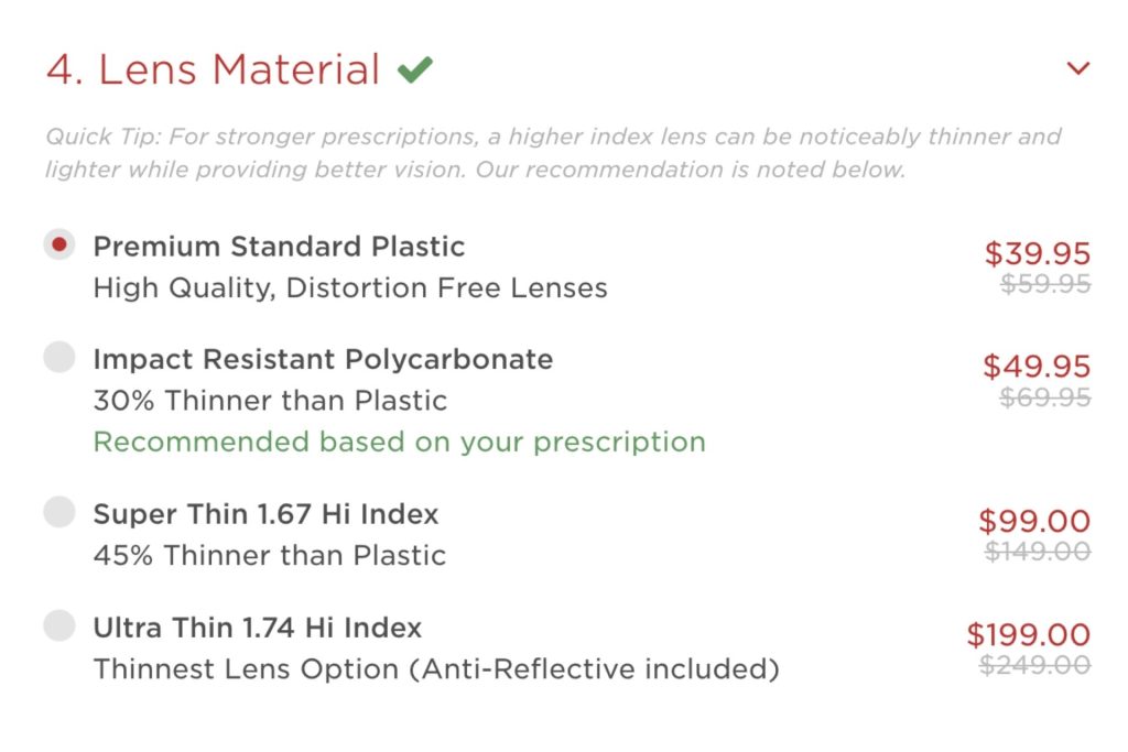 Lens materials at EZContacts
