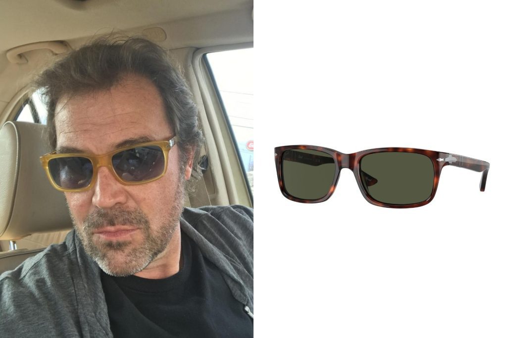 Persol PO3048S rectangular tortoiseshell sunglasses