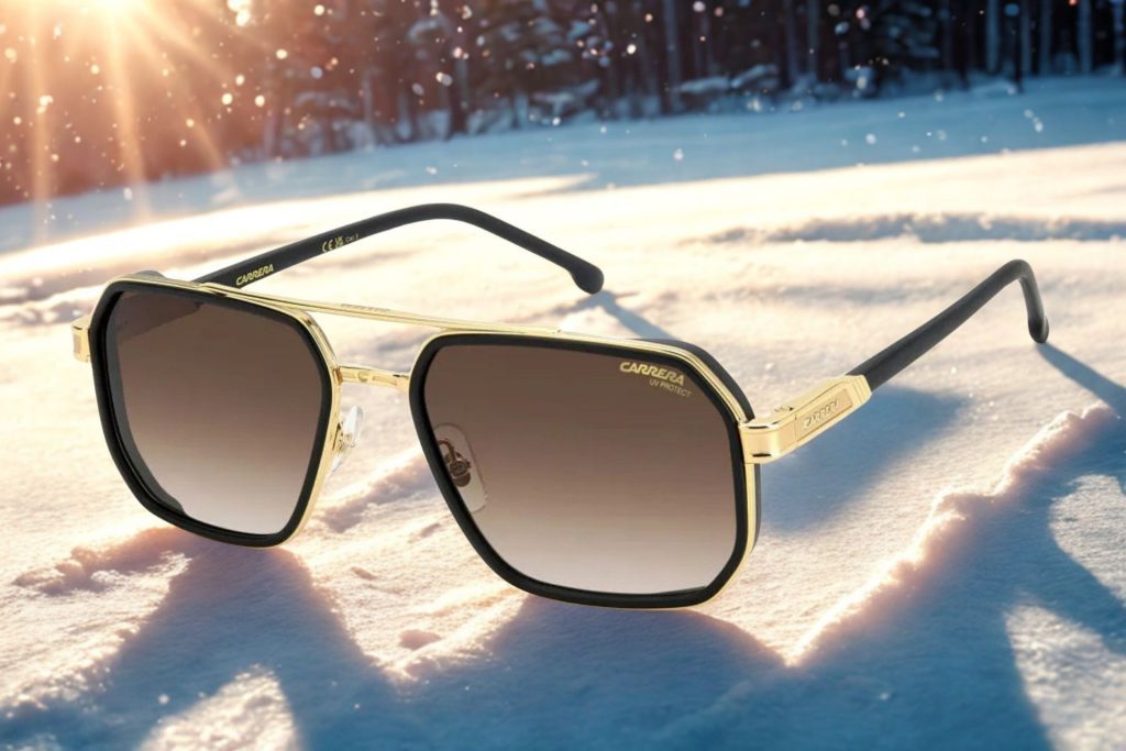 CARRERA 1069/S sunglasses featuring black and gold frames