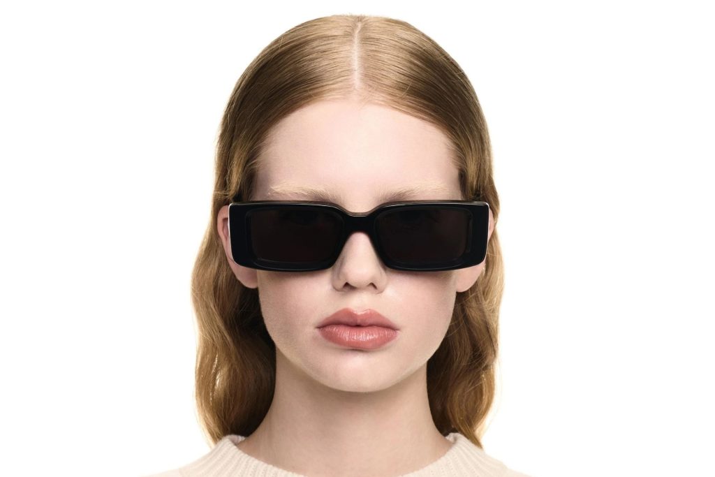 Arthur Sunglasses featuring rectangular black acetate frames