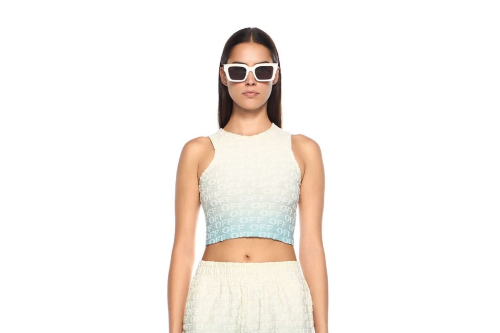 Model in Off-White sunglasses