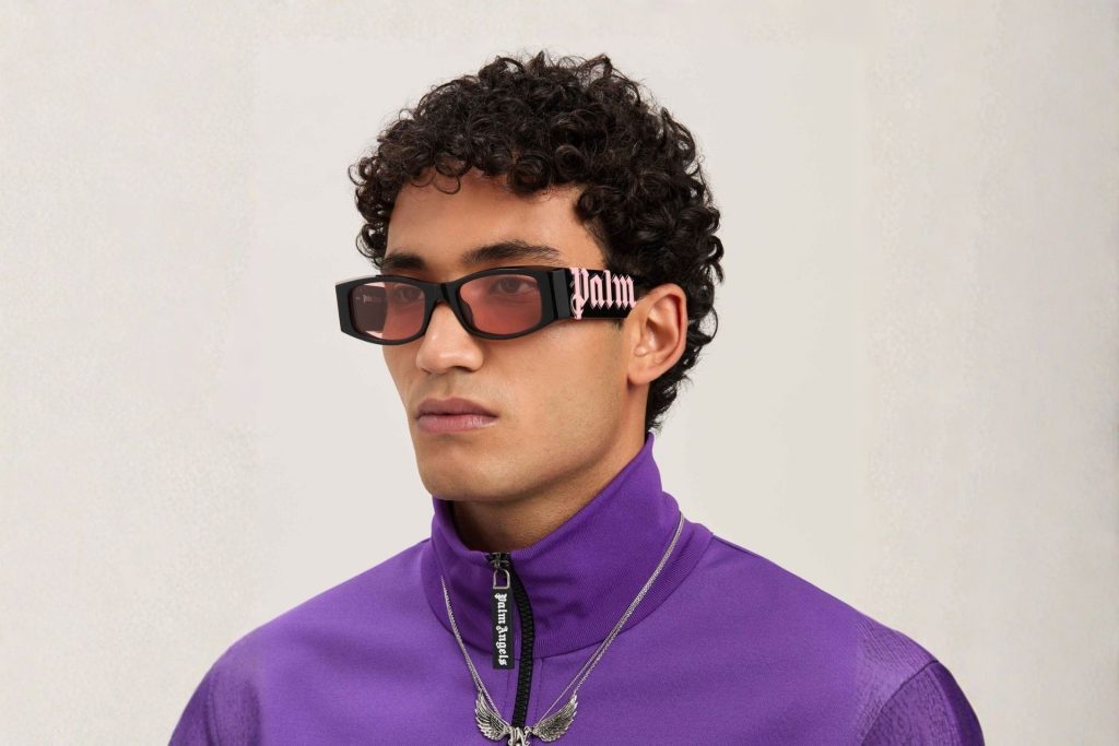 Palm Angels ANGEL SUNGLASSES featuring pink-tinted lenses