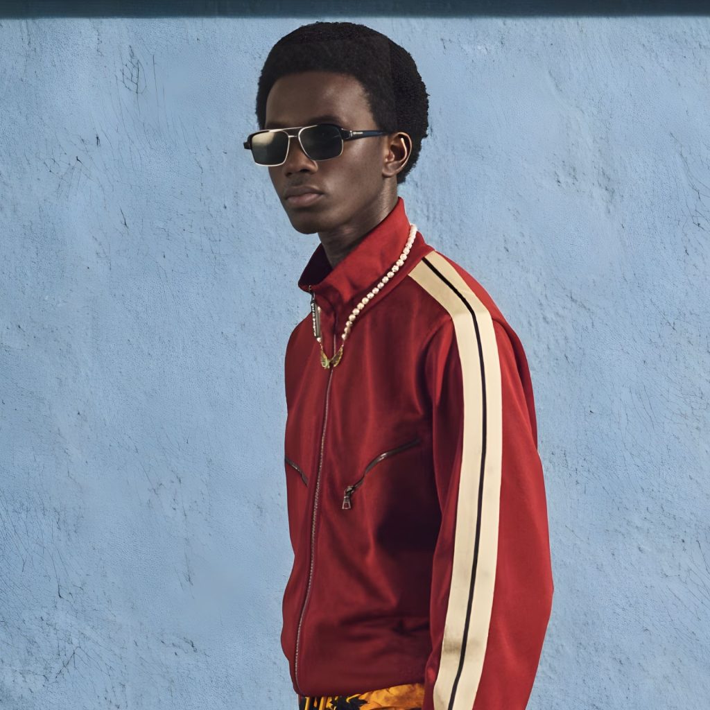 Model Wearing Palm Angels Sunglasses