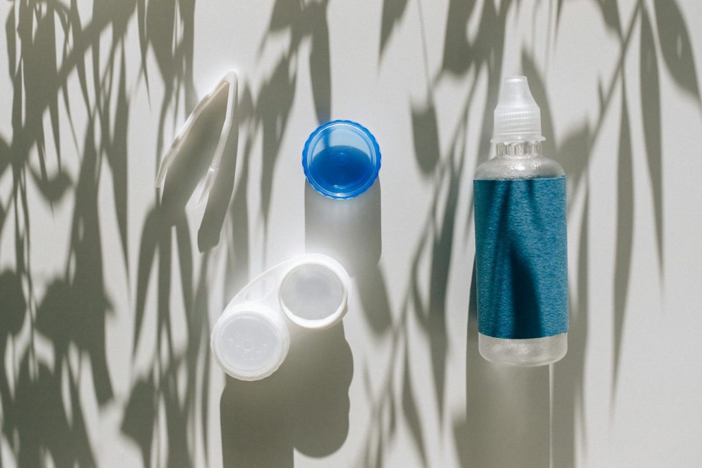 Contact lenses and solution