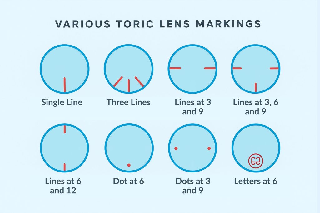 Toric lens markings