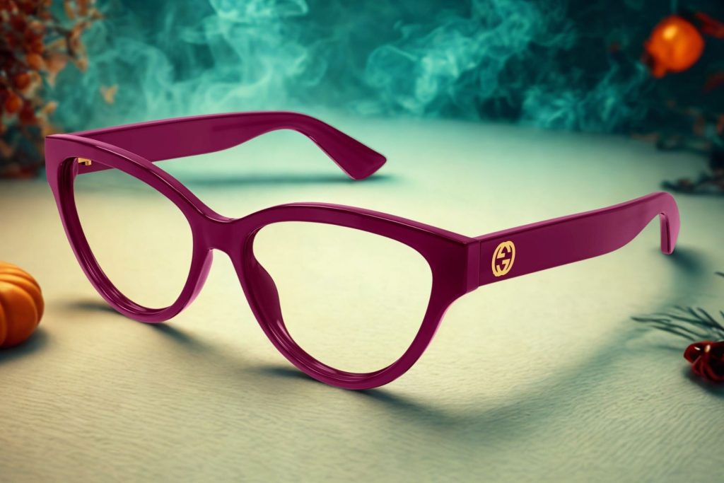 Gucci GG1581O burgundy cat-eye glasses