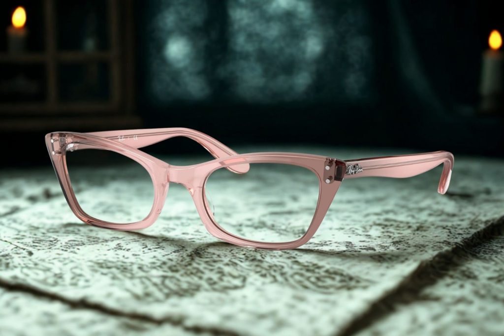 Ray-Ban RX5499 LADY BURBANK featuring two-tone pink frames