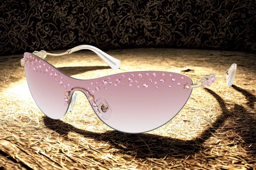 Swarovski SK7023 sunglasses featuring crystal details