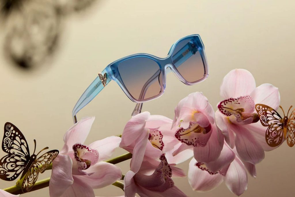 Glinda Upland Butterfly sunglasses featuring two-tone frames