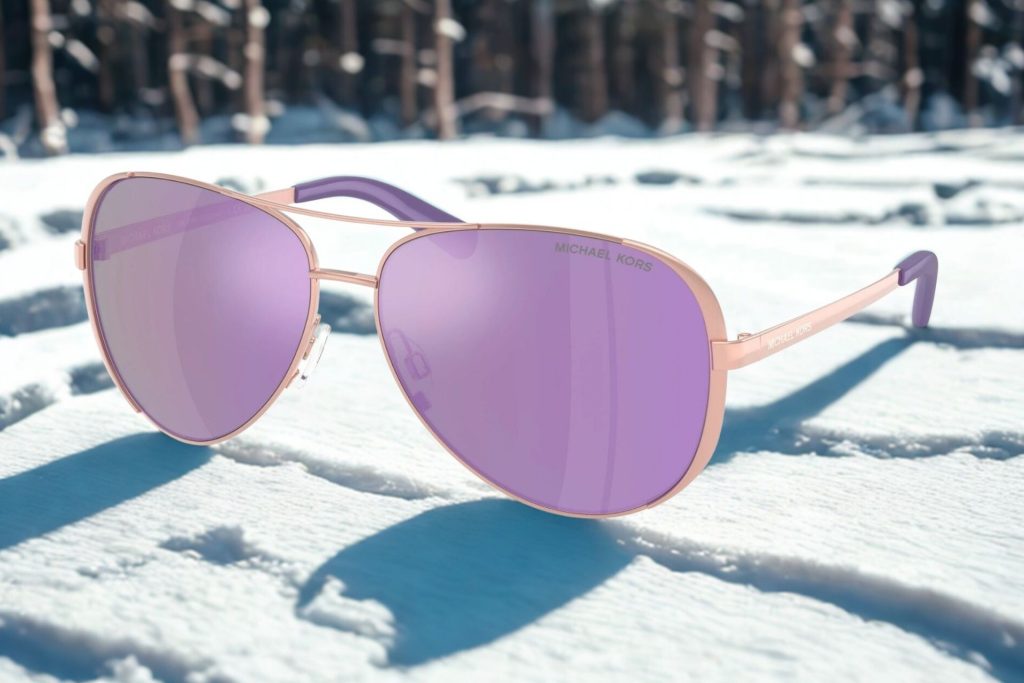 Michael Kors MK5004 CHELSEA sunglasses featuring purple lenses