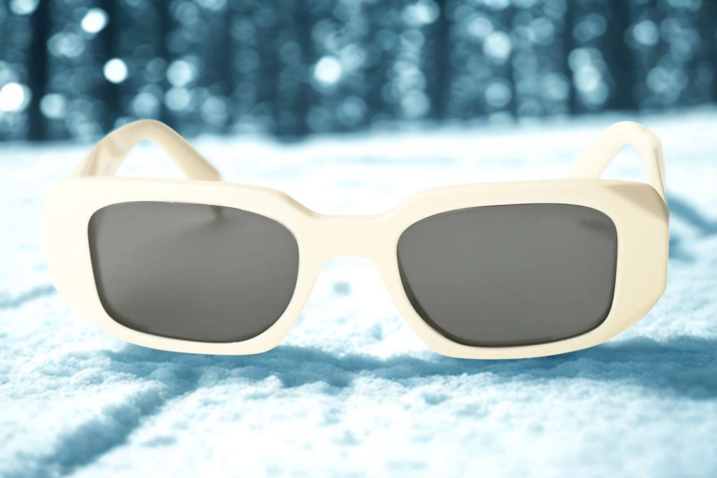 Prada PR 17WS sunglasses featuring talc white frames