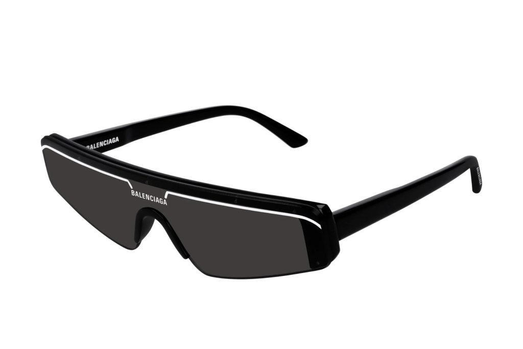 Balenciaga BB0003S sporty sunglasses featuring black frames
