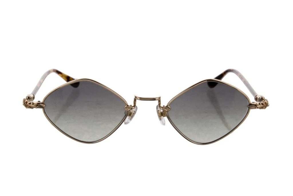 Chrome Hearts Diamond Dog Round Sunglasses