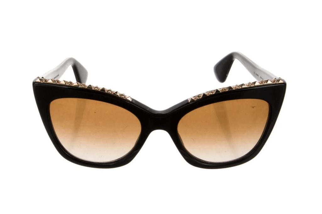 Chrome Hearts Glitter Goo I 10K Gold Cat-Eye Sunglasses