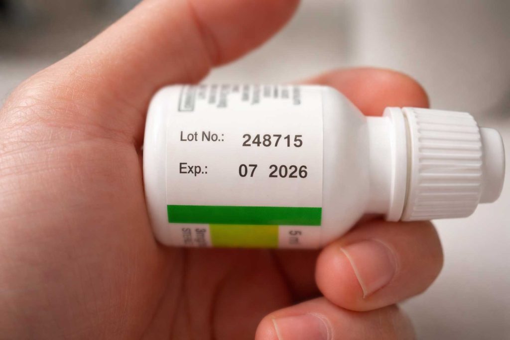 Expiration date on eye drop bottle
