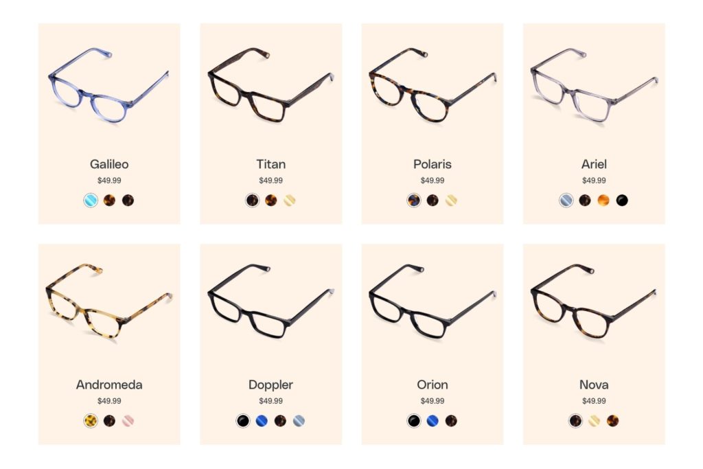 Hubble Contacts Eyeglasses Options